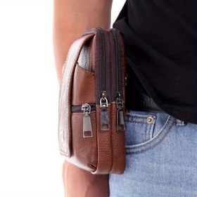 Resim Erkeklerin Gerçek Deri Telefon Bel Çantası - Rahat Tarz, Çok Fonksiyonlu Kemer Çantası, Çoklu Bölümlerle, Hafif ve Dayanıklı, Dış Mekan Kullanımı İçin Güvenli Seyahat Çantası | Rahat Tarz Çanta | Dayanıklı Deri Çanta 