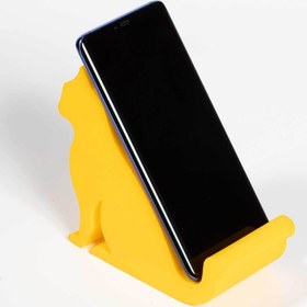 Resim Birlik Sünger Sünger Kedi Masa Üstü Telefon Ve Tablet Tutacağı Sarı 13x12,5x6 Cm 