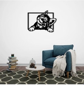 Resim Yaramaz Kedi Metal Duvar Dekoru 