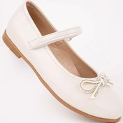 Resim Epaavm - Bıyık Fiyonk Sedef Cilt Kız Çocuk Ayakkabı - Onr1526 Beyaz 