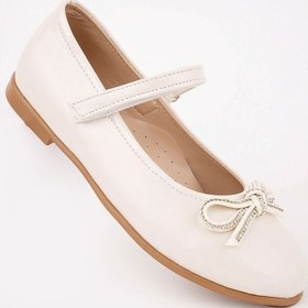 Resim Epaavm - Bıyık Fiyonk Sedef Cilt Kız Çocuk Ayakkabı - Onr1526 Beyaz 