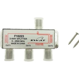 Resim Özentek 3'lü 1/3 Splitter 5-2500 Mhz 3 Way Karasal Uydu Yayını Çoğaltıcı 