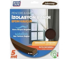 Resim Epdm Kauçuk Pencere Kapı Izolasyon Bandı Kahve 5mm x 15MM x 5mt 