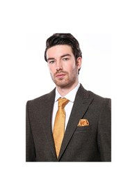 Resim Sivri Yaka Tek Düğme Haki Slim Fit Ceket Wessi 001 