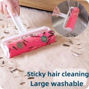 Resim 1 Adet Büyük Yıkanabilir Tüy Alma Rulosu Fırçası Yapışkan Tüy Rulosu ile, Köpekler ve Kediler için Plastik Evcil Hayvan Tüy Temizleme Aracı, Giysiler ve Mobilyalar için Düzenli ve Temiz Bakım Aksesuarı, Kullanımı ve Temizlemesi Kolay, Taze ve Düzenli Bir Ev için Verimli Evcil Hayvan Tüyü Alma, Mobilya Temizliği | Verimli Tüy Alma Aracı | Dayanıklı Sap, Saç Fırçası 