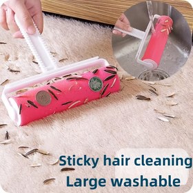 Resim 1 Adet Büyük Yıkanabilir Tüy Alma Rulosu Fırçası Yapışkan Tüy Rulosu ile, Köpekler ve Kediler için Plastik Evcil Hayvan Tüy Temizleme Aracı, Giysiler ve Mobilyalar için Düzenli ve Temiz Bakım Aksesuarı, Kullanımı ve Temizlemesi Kolay, Taze ve Düzenli Bir Ev için Verimli Evcil Hayvan Tüyü Alma, Mobilya Temizliği | Verimli Tüy Alma Aracı | Dayanıklı Sap, Saç Fırçası 