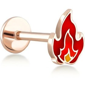 Resim Alev Altın Piercing 