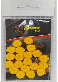 Resim 12 Mm Yüzen Silikon Koyu Sarı Mısır Yapay Yem ( 20 Adet) 