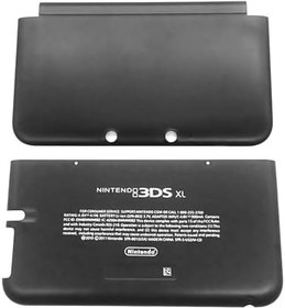 Resim Valley Of The Sun Siyah Renk 3DSXL Ekstra Konut Case A/E Yüz Kabuk Değiştirme, Eski 3DS XL/LL 3DSLL Büyük El Konsolları, Yeni ABD Edition Üst Faceplate/Alt Arka Pil Kapağı Plakaları 2 ADET Set 