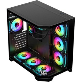 Resim Gameagle Edge 7 Argb Fanlı Gamer Bilgisayar Kasası 850W 80+ Plus Bronz Powerlı Sıvı Soğutmalı (Siyah) 