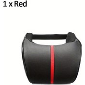 Resim Honeybeeshop Seametal Hafızalı Köpük Araç Baş Dayama Yastığı Kırmızı Çizgili Siyah Evrensel 