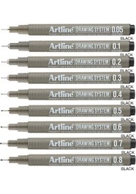Resim Artline Drawing System Teknik Çizim Kalemi 9'Lu Tam Set 