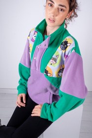 Resim Kadın Erkek Yarım Fermuarlı Polar Sweatshirt M Beden 