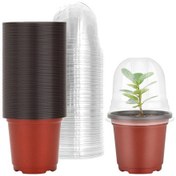 Resim Bitki Kreş Tencere İle Nem Kubbeler, 40 Takım 4 İnç Yumuşak Kreş 1 Adet 