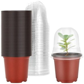 Resim Bitki Kreş Tencere İle Nem Kubbeler, 40 Takım 4 İnç Yumuşak Kreş 1 Adet 