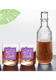 Resim Bk Gift Dtf Motto Tasarımlı İkili Viski Kadehi Ve Karaf Seti-5, Arkadaşa Hediye, Sevgiliye Hediye Kobitmeyencom30438 Bk Gift 