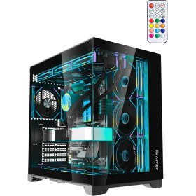 Resim Revenge Kumandalı Supernova 7 Rgb Fanlı Atx Temperli Cam Panel Akvaryum Gaming Bilgisayar Kasası 