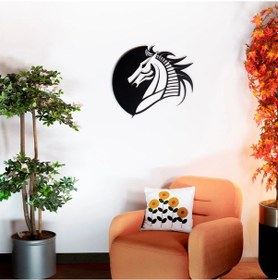 Resim Güçlü Mustang Atı Metal Duvar Tablosu 