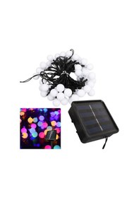 Resim Winnboss Ekl-12 7 Metre 50 Top Ledli Renkli 8 Modlu Solar Panelli Dış Mekan Aydınlatma Led 5 Watt 