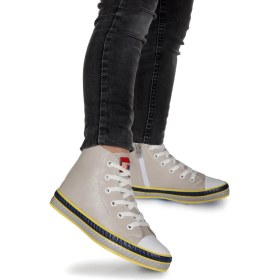 Resim Kiko Kids Pant Günlük Bağcıklı Fermuarlı Erkek Çocuk Spor Ayakkabı Gri 