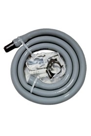 Resim PLASYAY Düz Duvar Sabitlemeli Taharet Hortumu 100 Cm Kelepçeli Gri 