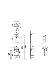 Resim VitrA Mia 75064 Banyo Dolabı Seti Kapaklı 40 Cm Cordoba Çok Renkli 