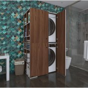 Resim Kenzlife Çamaşır-kurutma Makinesi Dolabı Kapaklı Fedyenka Sol Cvz 180*090*60 Banyo Arkalıksız 