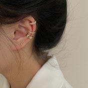 Resim 3 adet Geometrik Japon ve Kore Stili Kadın Zirkonya Kulak Klipsleri, Deliksiz Kulak Çivileri, Minimalist Lüks Çift Katmanlı Kulak Manşetleri. 