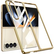 Resim Pilanix Samsung Galaxy Z Fold 4 Kılıf Renkli Kenarlı Camlı Full Kıpta Kapak 