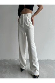 Resim hiraz fashion Double Palazzo Pantalon - Kumaş pantolon 