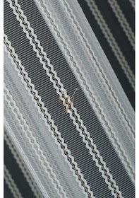 Resim Simli Çift Makarna Tül Perde 2201 V-altın Altın 