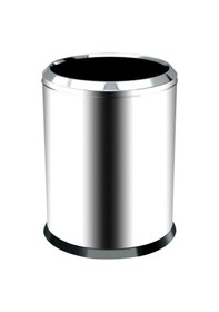 Resim 304k Krom Çemberli Çöp Kovası 8 L 21,5x30 Cm Gri 