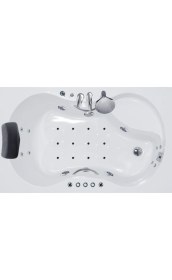 Resim Lexington Jakuzi 130x80, H55 Tango Hidromasaj Sistemli Küvet (Gövde + Metal Ayak + Ön Panel) 