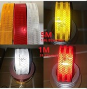 Resim Turcoshop11 Kırmızı 196.85inch Reflektif Uyarı Bandı Araç Motosiklet Yapışkanlı Şerit 