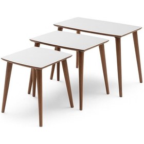 Resim İstanbul Zigon Sehpa Ay Taşı Krem 