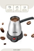Resim Sinbo Scm-2967 Inox Elektrikli Cezve Türk Kahve Makinesi 