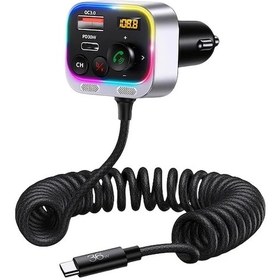 Resim Honeybeeshop Siyah Araba Fm Verici Kablosuz Handsfree Cagri Araba Kiti Derin Bas Mp3 Oynatici Tip C Pd30w Usb Qc3 0 Hizli Sarj Cihazi 