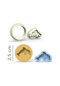 Resim Balık Kurabiye, Bisküvi, Kolye Ucu, Mühür Kalıp Seti - 2,5 Cm 