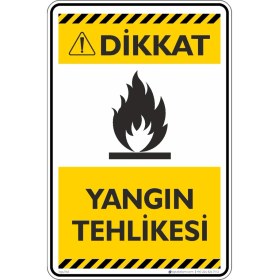 Resim İsg Tabelam 50X70CM/FOSFORLU Kompozit/dikkat! Yangın Tehlikesi 