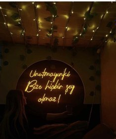 Resim Unutmayın Ki Bize Hiçbirşey Olmaz Neon Led Renkli 
