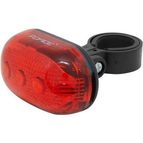 Resim Force 5 Ledli Oval Kırmızı Bisiklet Arka Stop Lambası Çok Renkli 