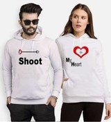 Resim Tshirthane Shoot My Heart Sevgili Kombinleri Kapüşonlu Kombini 