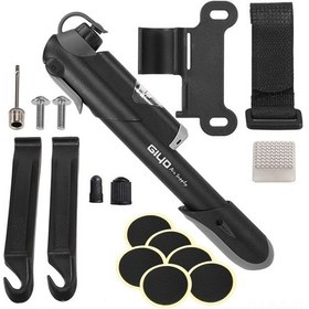 Resim Gajeena Gıyo Bisiklet Pompası Ve Tamir Seti - Presta & Schrader Vanalı, 120psı, Abs Plastik Ve Çelik Tüp, 23cm 