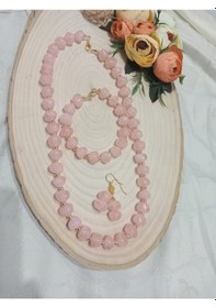 Resim Şık Pembe Takı Seti Pembe 
