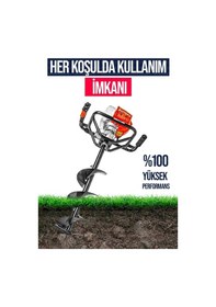 Resim Germany Metal Dişli Çift Soğutmalı Benzinli Toprak Burgu Makinesi Fidan Dikme 20cm Delme Ucu 