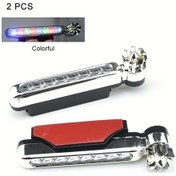 Resim Oldfriend 2 Adet Rüzgar Enerjili Araç Led Fan Işığı - Dönen Renkli Dekoratif Aydınlatma 