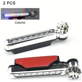 Resim Oldfriend 2 Adet Rüzgar Enerjili Araç Led Fan Işığı - Dönen Renkli Dekoratif Aydınlatma 