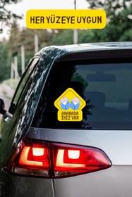 Resim alışveriş kurdu Arabada İkiz Bebek Var Araba-Motosiklet Cam Etiket Sticker - Erkek 