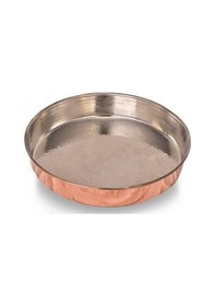 Resim Turna Bakır Yanyana Yuvarlak Fırın Tepsisi 24 CM El Dövme Kırmız Kırmızı 