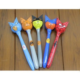 Resim Ahşap 5'li Marakas Seti Polos:12 Çok Renkli 